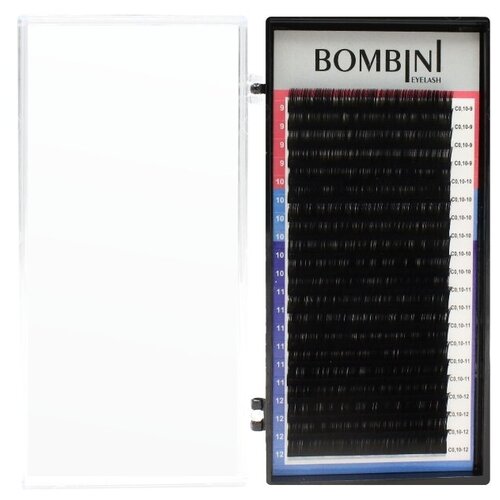 Bombini, Ресницы на ленте 0,10/9-12 мм, C-изгиб