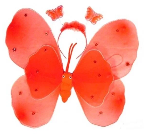 Крылья феи, бабочки, с палочкой и ободком, цвет Красный