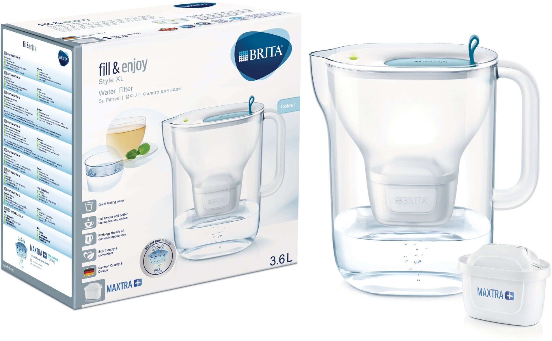 Фильтр кувшин BRITA Style XL MX+ 3.6 л бело-синий - фотография № 12