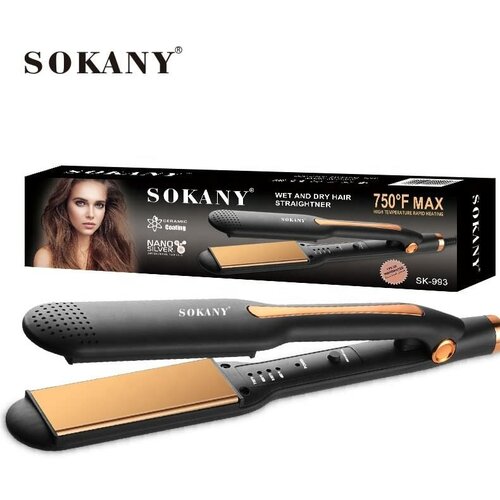 Выпрямитель-утюжок для волос STRAIGHT AND SHINYSK-993плойка4 режимачерный 85000₽