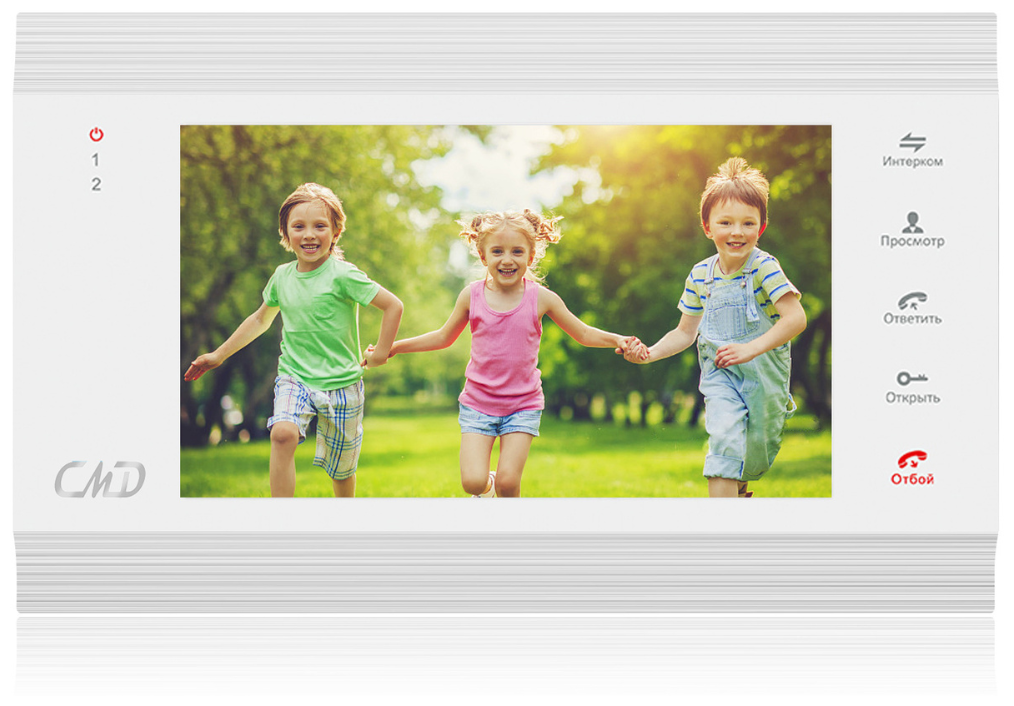 фото CMD-VD74MK White Цветной видеодомофон, детекция движения, интерком, координатный модуль