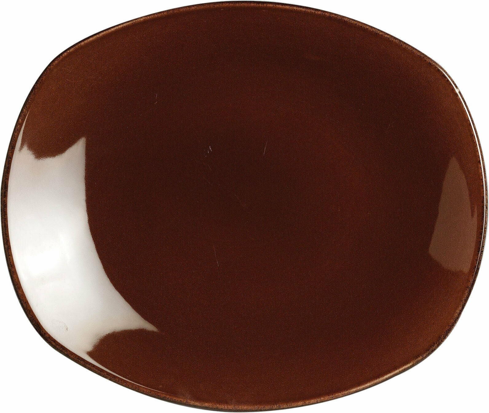 Тарелка Steelite Террамеса мастед мелкая овальная 150х130х20мм, фарфор, темно-коричневый