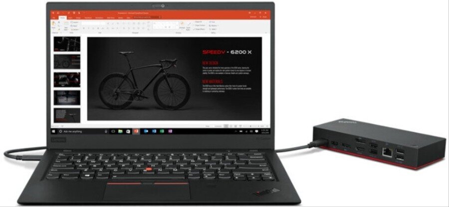 Док-станция Lenovo ThinkPad Universal USB-C Dock, (RJ-45, 2xUSB 2.0, 3xUSB 3.1, 1xUSB Type-C, 1xHDMI, 2xDP, Mini jack). Черный 40AY0090EU - фото №3