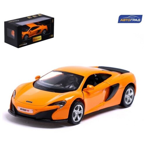 Машина металлическая MCLAREN 650S, 1:32, открываются двери, инерция, цвет оранжевый