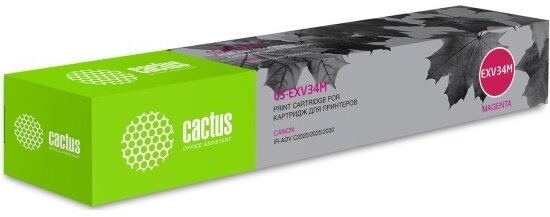 Картридж лазерный Cactus CS-C-EXV34 пурпурный (19000стр.) для Canon IR Advance C2030L/C2030i/C2020L/C