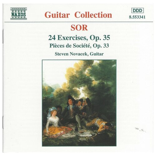 Sor - 24 Exercises Op.35 / Pieces De Societe Op.33 - Naxos CD Deu (Компакт-диск 1шт) гитарная классика sor grande sonates op 22 25 divertissement op 23 naxos cd deu компакт диск 1шт гитарная классика