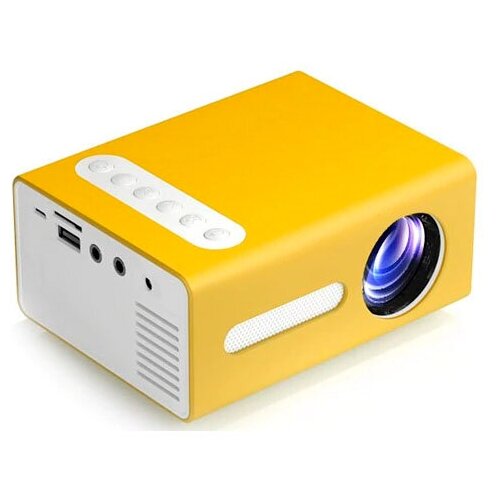 Проектор мультимедийный Unic T300 Желтый / Портативный светодиодный видеопроектор Full HD 1080 LED 800 Lm / Домашний кинопроектор для фильмов и дома