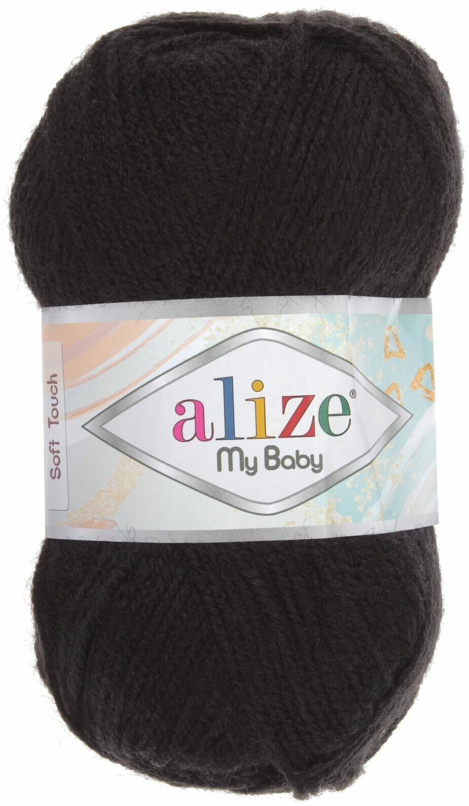 Пряжа Alize My baby черный (60), 100%акрил, 150м, 50г, 1шт