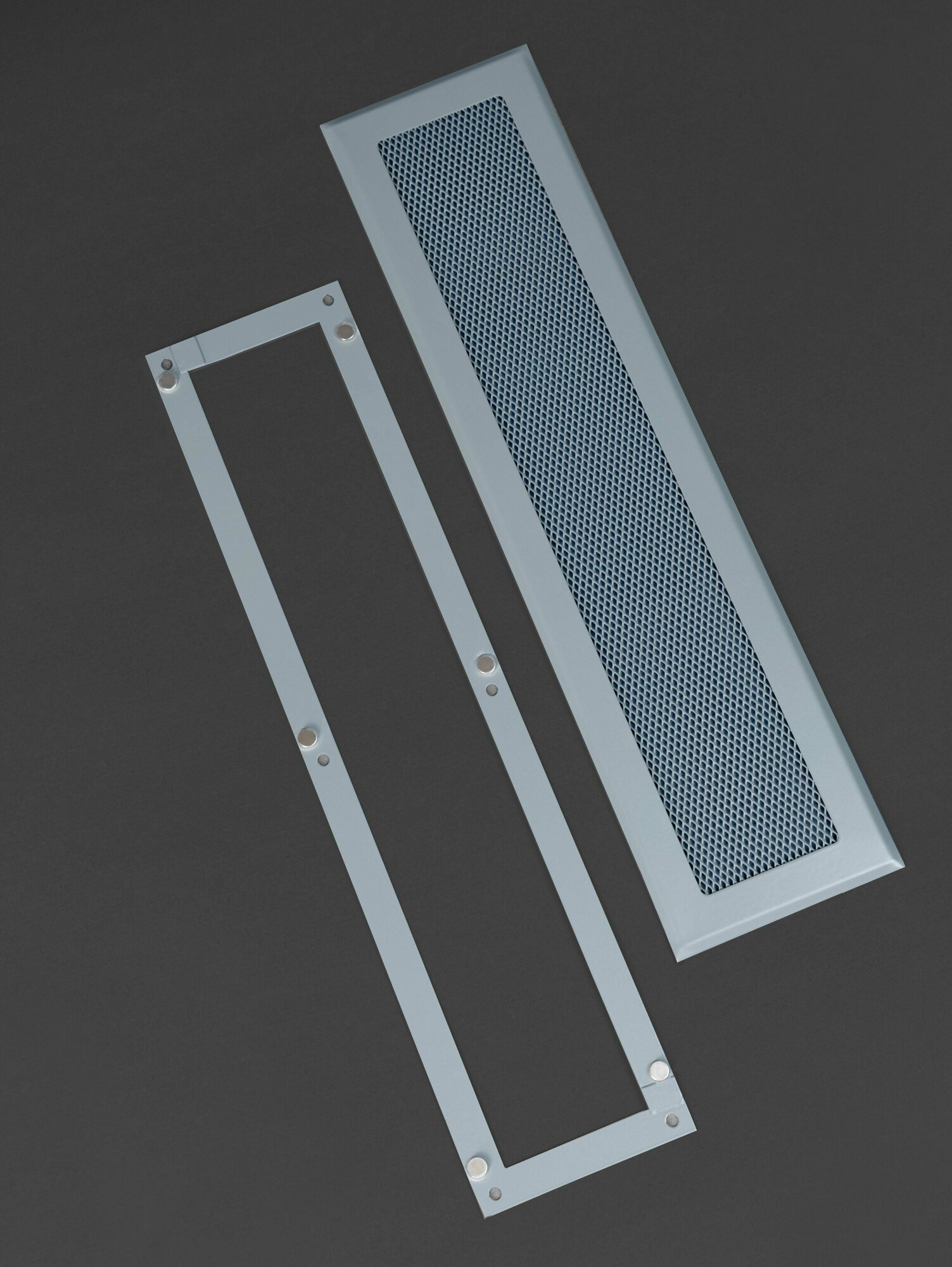 Решетка вентиляционная на магнитах съемная (РП100х400), металлическая, производство Родфер - фотография № 7