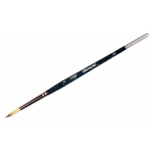 Купить Кисть ГАММА Манеж синтетика №9, круглая, короткая ручка черный