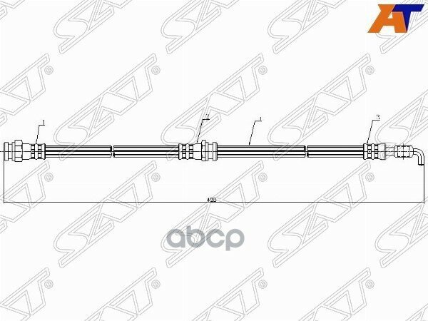 Шланг тормозной передний (Таиланд) MAZDA CAPELLA/626 97-02/XEDOS-6 92- LH RH