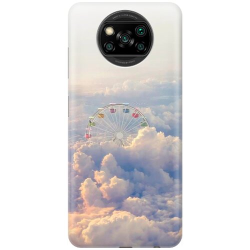 фото Re:pa накладка transparent для xiaomi poco x3 / x3 pro с принтом "колесо обозрения в облаках"