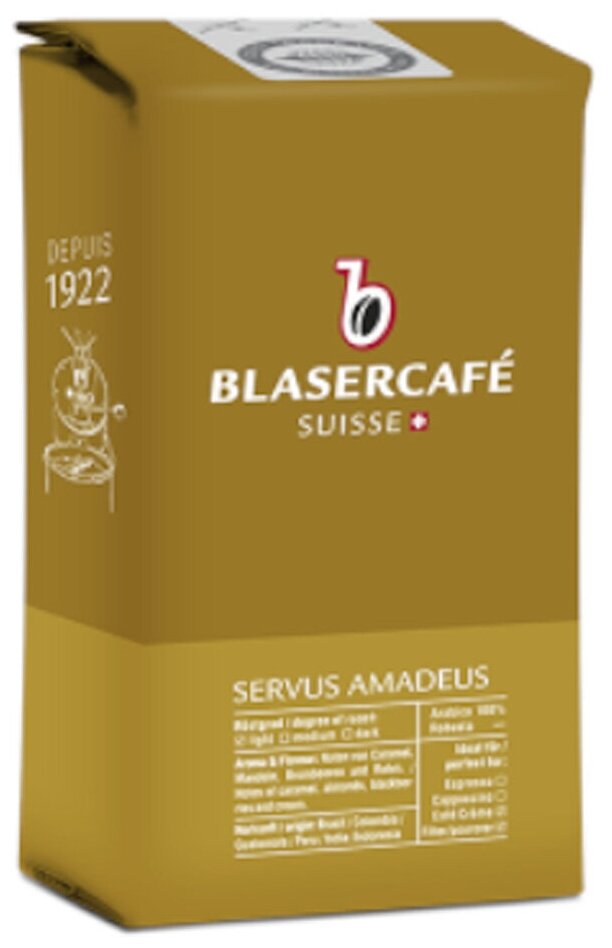 Кофе в зёрнах Blasercafe "Servus Amadeus" 250 гр. - фотография № 1