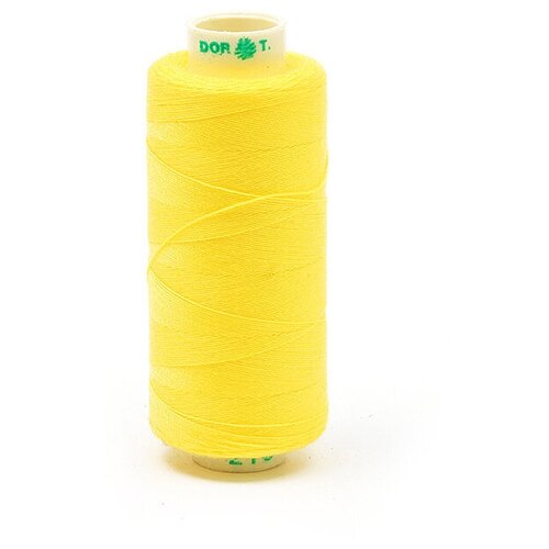 швейные нитки dor tak бытовые 40 2 366 м 100% полиэстер цвет 426 желтый 40 2 dt 426 Нитки Dor Tak бытовые 40/2 полиэстер 366м цв.210 желтый уп.10шт