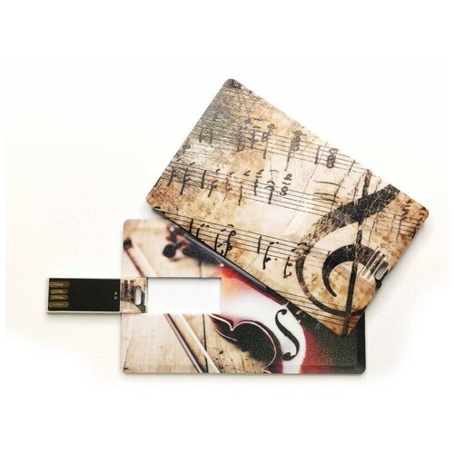 Подарочный USB-накопитель скрипка оригинальная флешка пластиковая карта 16GB подарочный usb накопитель защитнику отечества пластиковая карта 16gb