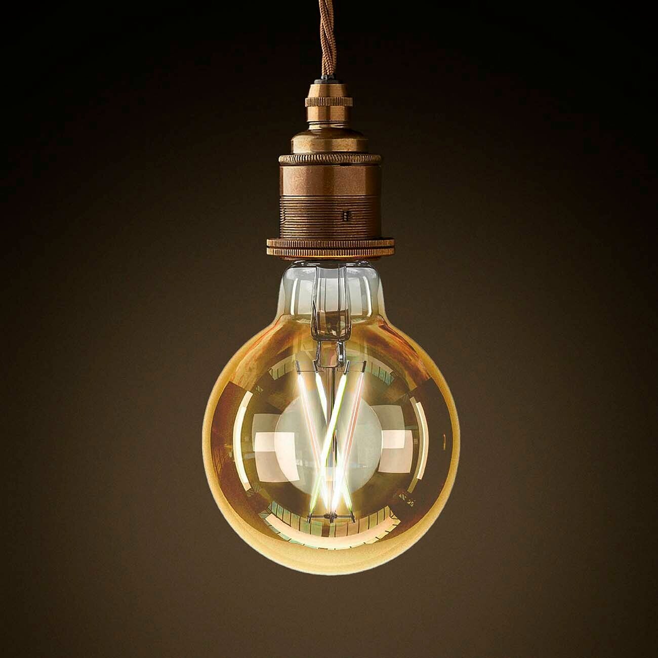 Умная лампа Hiper IoT G95 Filament Vintage E27 7Вт 600lm Wi-Fi (HI-G95FIV) - фото №5
