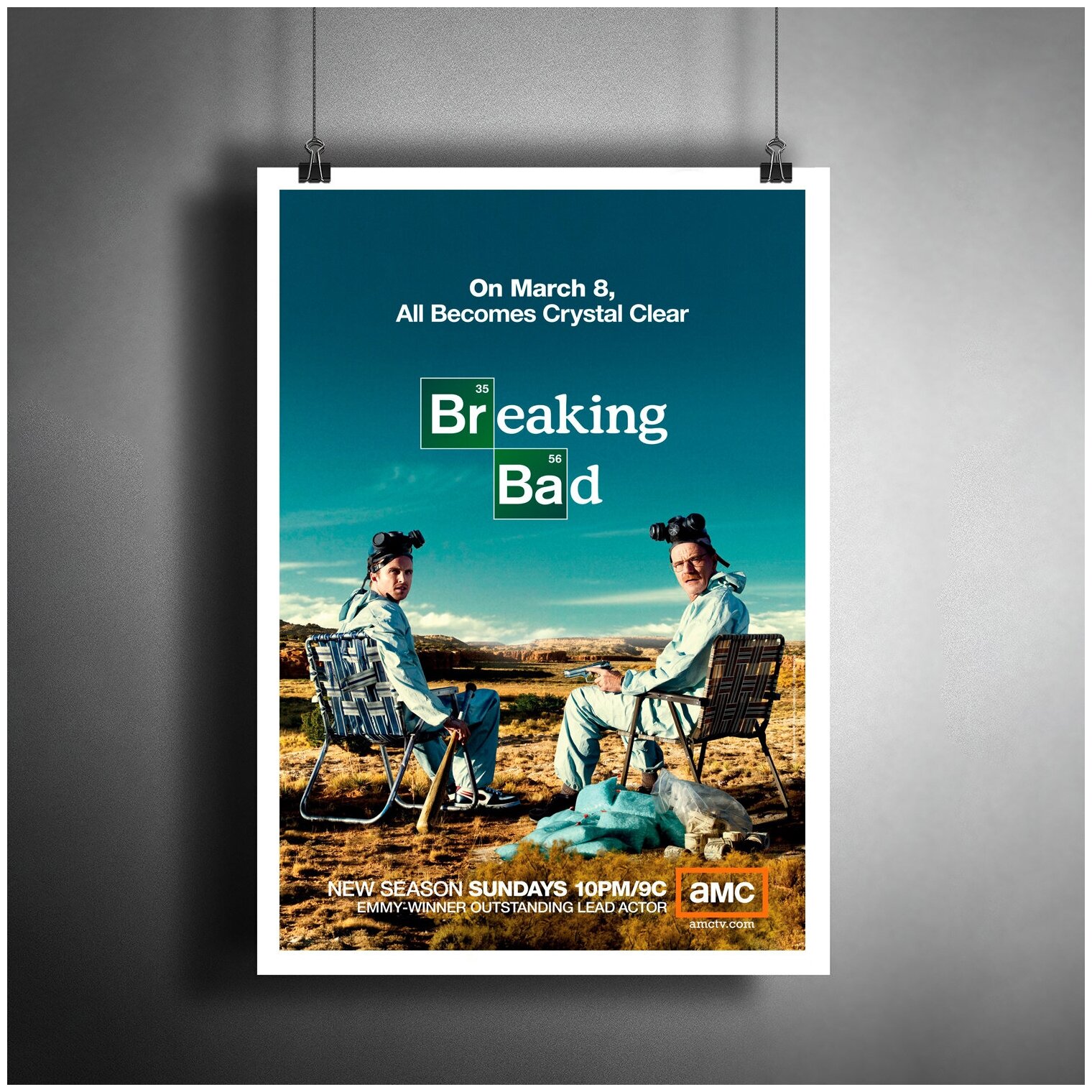 Постер плакат для интерьера "Сериал: Во все тяжкие. Breaking Bad. Уолтер Уайт. Джесси Пинкман"/ Декор дома офиса комнаты A3 (297 x 420 мм)