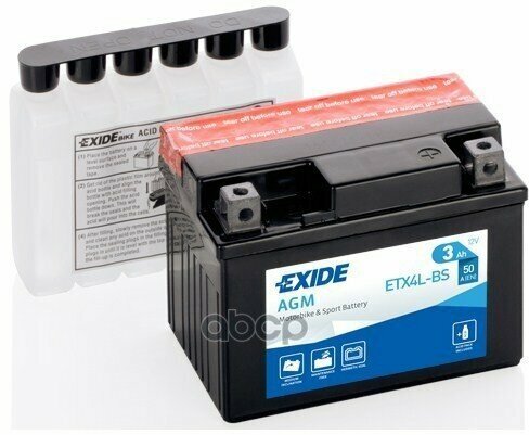 Аккумуляторная Батарея EXIDE арт. ETX4L-BS