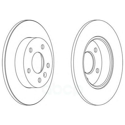 фото Диск тормозной задний opel astra g, h ddf1044 ferodo арт. ddf1044