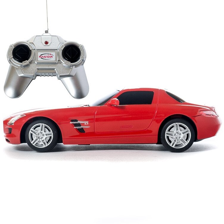 Машина р у 1:24 Mercedes SLS AMG, (красный, белый) 40100