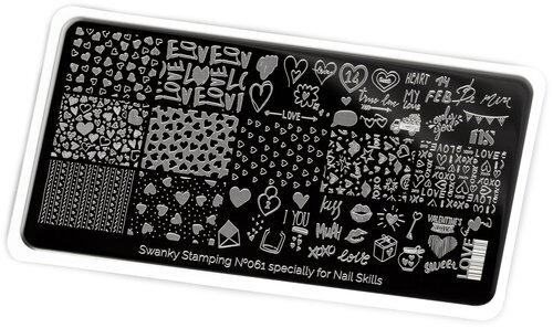 Swanky Stamping пластина 061 12 х 6 см черный