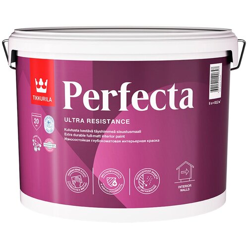 Краска моющаяся Tikkurila Harmony Perfecta база С бесцветная 9 л краска моющаяся tikkurila joker база с бесцветная 9 л