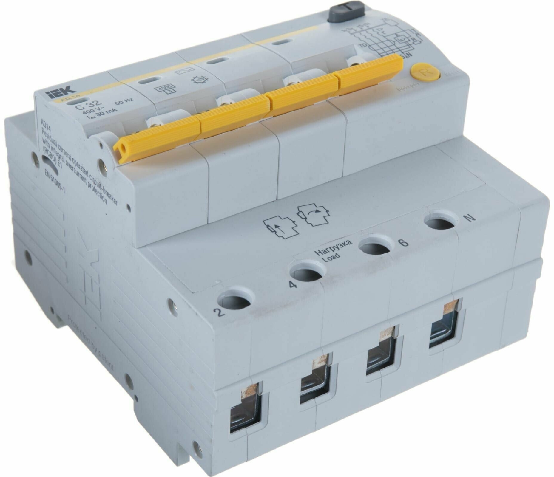 АД-14 MAD10-4-025-C-030 Автоматический выключатель дифференциального тока четырехполюсный 25А (тип AC, 4.5 кА) IEK - фото №15