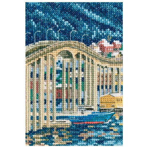 RTO Набор для вышивания Тасманский мост (С308), синий, 13.5 х 9 см