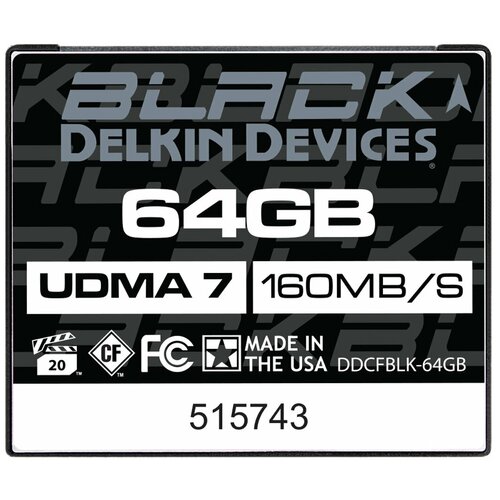 Карта памяти Delkin Devices Black CF 64GB UDMA7 карт ридер delkin devices usb 3 0 sd uhs ii cf udma7
