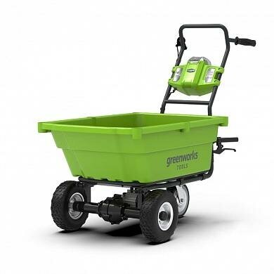 Тележка садовая GREENWORKS G40GC, 40v, 106 л, без АКБ и ЗУ