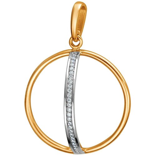 фото Кулоны эстет золотая подвеска с фианитами