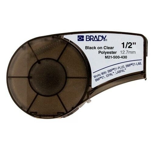 Картридж Brady M21-500-430, 12.7 мм, черный на прозрачном [brd110900]