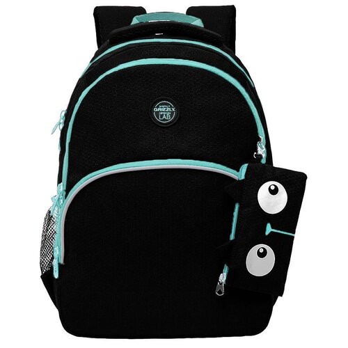 фото 354-27 rg-160-11 школьный рюкзак grizzly черный