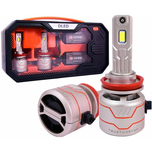 Светодиодные автомобильные лампы H16 PGJ19-3 Серия Sparkle 5 Бренд DLED CSP 3570 12V-24V 6500K 100W 7000Lm CanBus 2шт 16000₽