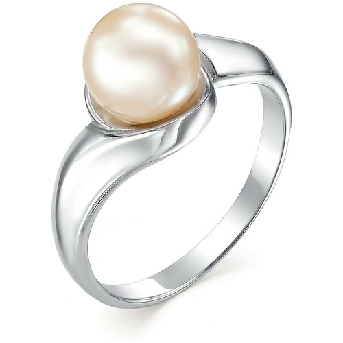 фото Алькор кольцо с 1 жемчугом из серебра 01-0417-00жб-00, размер 17.5