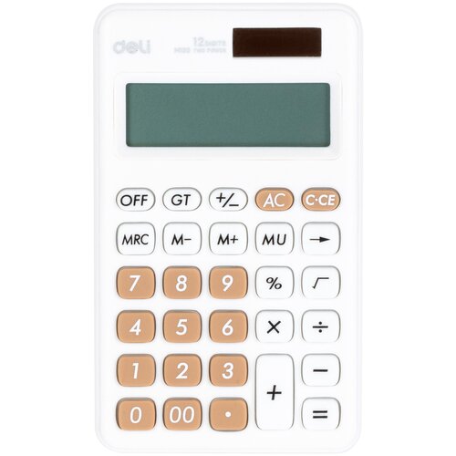 Калькулятор карманный Deli EM120WHITE белый 12-разр. калькулятор карманный casio hl 820lv bk w gp черный 8 разр