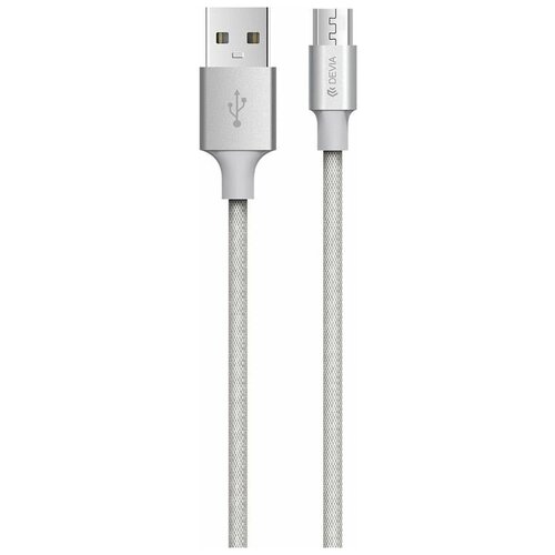 Кабель USB-microUSB Devia Pheez, серый, 1 м кабель usb microusb devia pheez серый 1 м