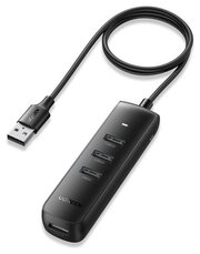 USB-концентратор UGreen CM416, 80657, разъемов: 4, черный