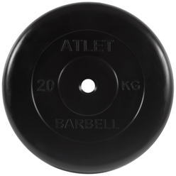 Диск MB Barbell MB-AtletB26 20 кг черный