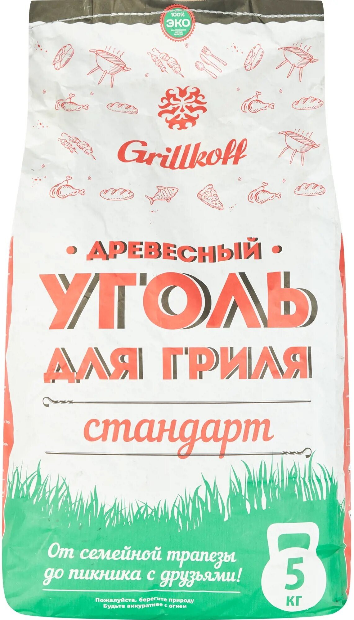 Grillkoff Уголь древесный берёзовый 5 кг