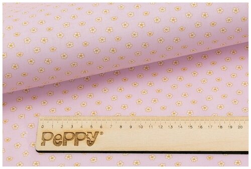 Ткань для пэчворка Peppy Бабушкин сундучок, 50*55 см, 140+-5 г/м2, 100% хлопок, ромашки, розовый