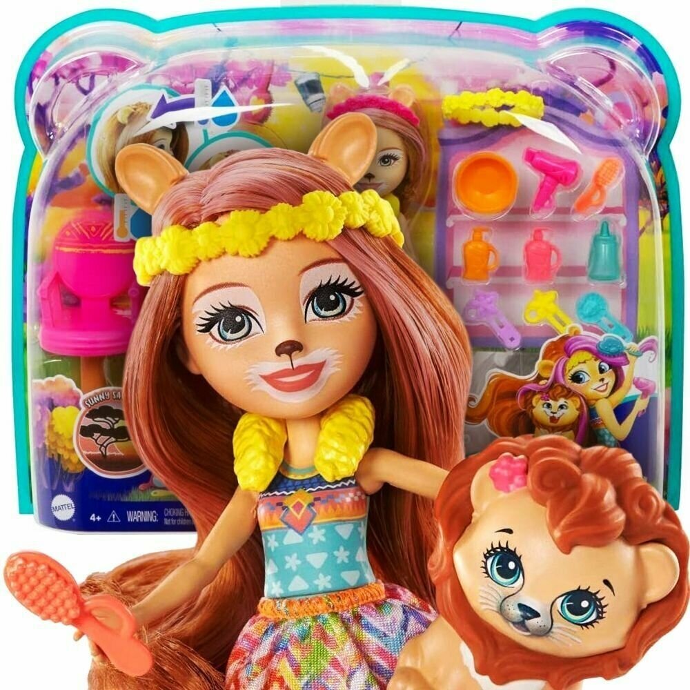 Игровой набор Энчантималс - Стильный Салон с Лэйси Лайон (Enchantimals Hairdressing Salon with Lacey Lion Doll & Manesy Animal Friend Figure)