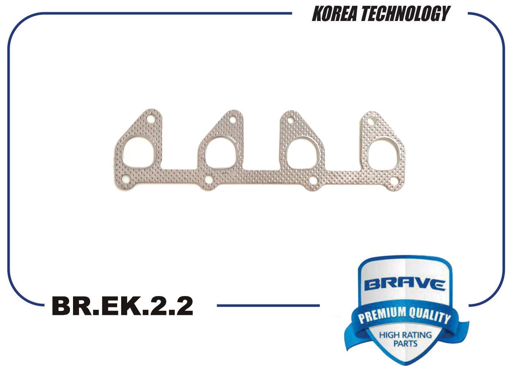 BRAVE BREK22 Прокладка коллектора Daewoo Nexia SOHC; Chevrolet Lanos 1.5 V8 выпускного Brave