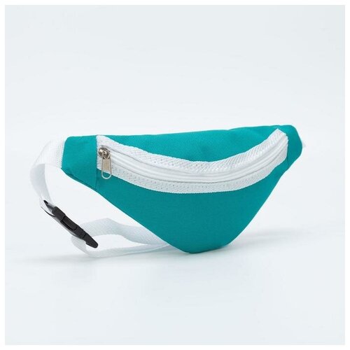 фото Сумка поясная , текстиль, бирюзовый mikimarket