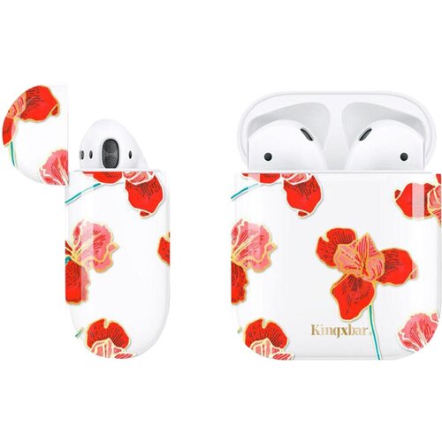 Чехол PQY для Apple Airpods Peony kingxbar silicone airpods case