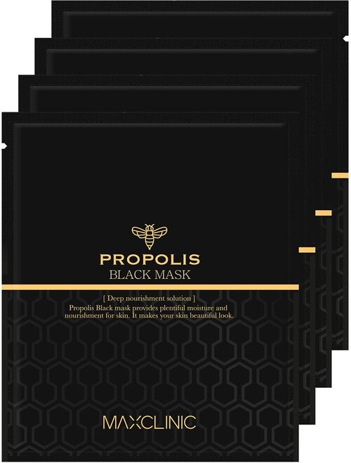 Маска с прополисом для питания и эластичности кожи лица Maxclinic Propolis Black Mask 4 Pack /80 мл/гр.