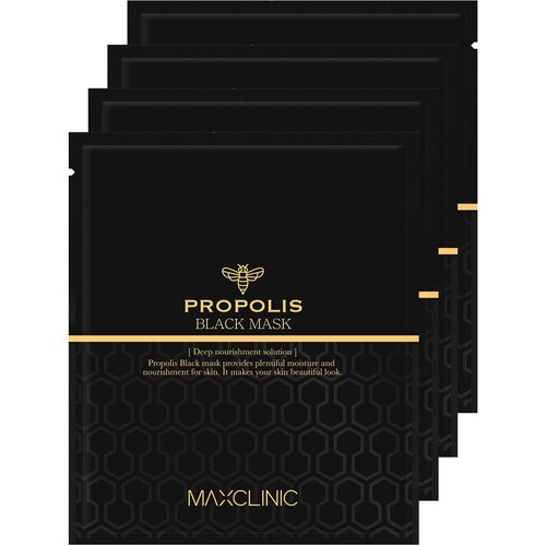 Маска с прополисом для питания и эластичности кожи лица Maxclinic Propolis Black Mask 4 Pack /80 мл/гр.