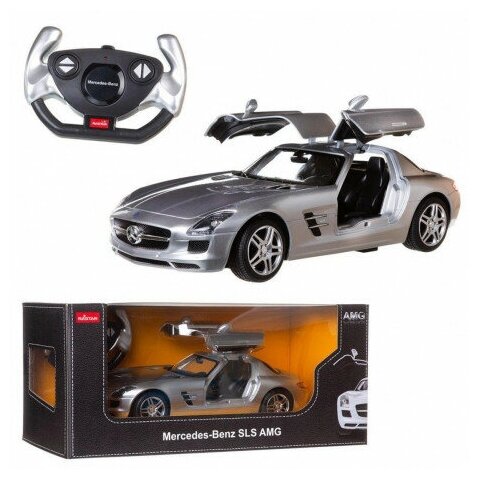 Машина р/у 1:24 Mercedes-Benz SLS AMG, серебристый Rastar