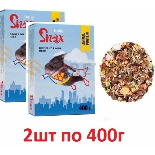 палочки snax daily для птиц с витаминами и минералами 100 г х 2 упаковки Корм Snax Daily для хомяков, 2шт по 400г