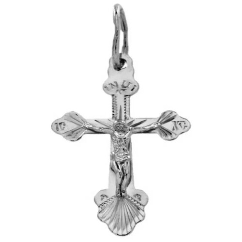 Крестик Аврора, серебро, 925 проба, родирование подвеска крест из серебра аврора 84148
